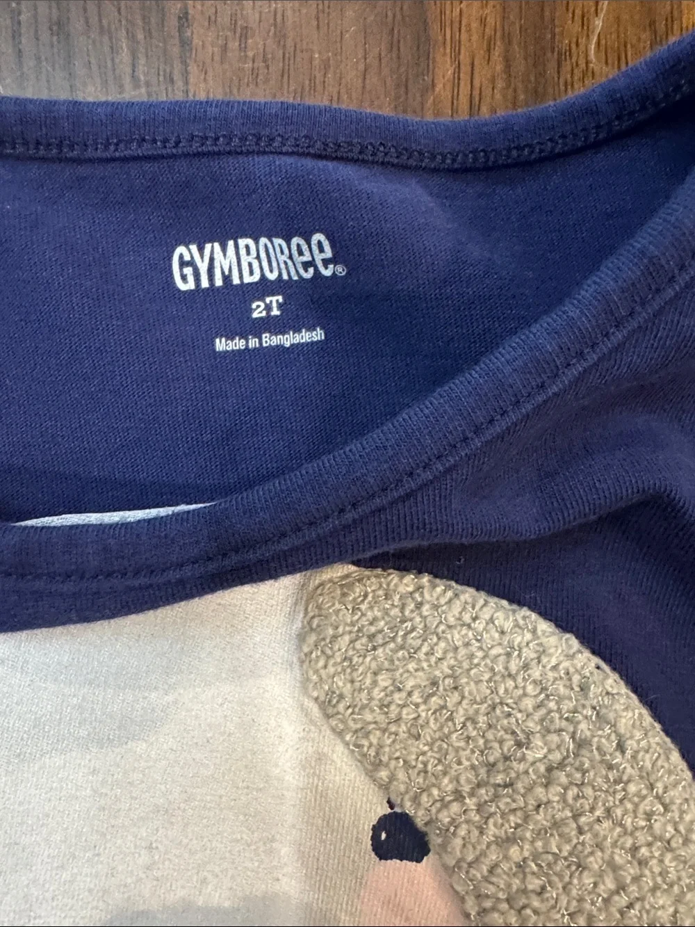 Gymboree Navy Dog Graphic Top with Multi-Stripe Pink & Red Leggings Set